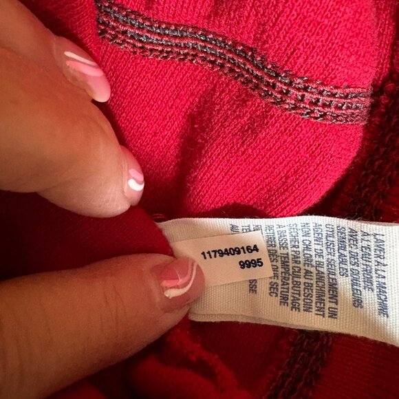 American Eagle Mens Red Full-Zip Jacket Size XLT Vintage Fit Sweatshirt Track - Picture 4 of 7